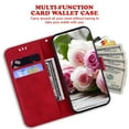thumbnail image 6 of TECH CIRCLE Galaxy S23 Plus Wallet Case,Embossed Premium PU Leather Magnetic Handbag Pocket Card Slots with Wrist Strap Flip Kickstand Shockproof Case for Samsung Galaxy S23 Plus 6.6 inch 2023,Red, 6 of 7