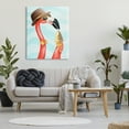 thumbnail image 2 of Stupell Industries Dapper Flamingo Summertime Ice Cream Cone Snack Graphic Art Gallery Wrapped Canvas Print Wall Art, Design by Amelie Legault, 2 of 7