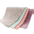 thumbnail image 1 of Paquete de 4 paños de cocina para cocina,Paños de cocina súper absorbentes,Trapos de limpieza de lana de coral,Lavable a máquina, 1 of 5