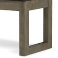 thumbnail image 2 of Milltown 27 inch Wide Solid Wood Contemporary Footstool Small Ottoman Bench in Distressed Brown, 2 of 11