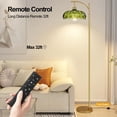 thumbnail image 4 of Lámpara de Piso Vintage ZECOXOL Dorada de Vidrio con Control Remoto 165-185 cm, 4 of 9