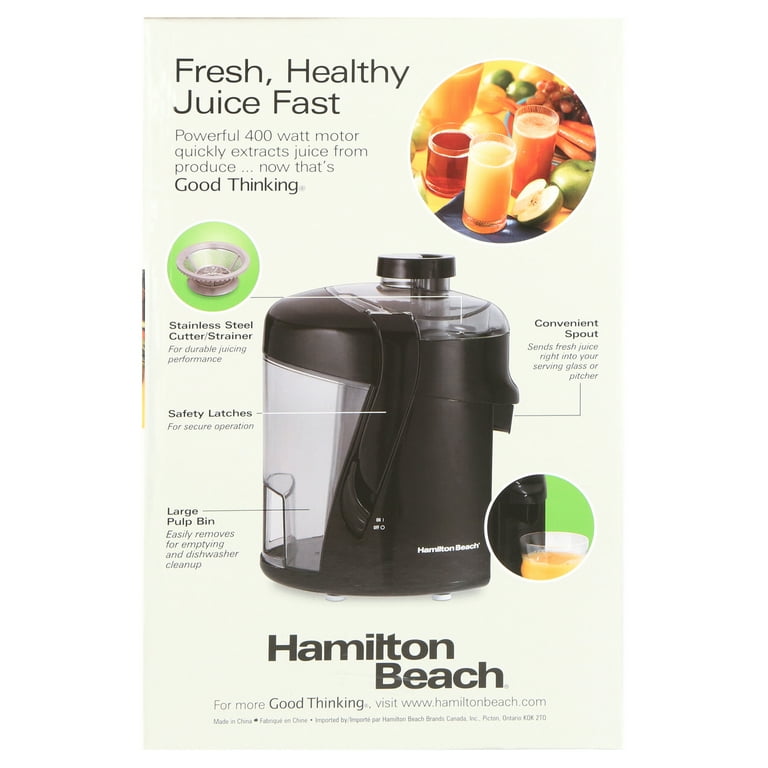 Extractor de jugo negro Hamilton Beach Health Smart - Aliss