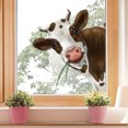 thumbnail image 3 of Calcomanía de pared de vaca divertida, pegatinas de ventana de jirafa, pegatina de coche de animales, pegatina de pared de vaca que mira, calcomanía de despegar y pegar, rústica, 3 of 5