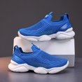 thumbnail image 4 of Kids Slip On Breathable Mesh Knit Sneakers Lightweight Cushion Running Walking Shoes Boys Girls Casual Athletic Trainers, 4 of 5
