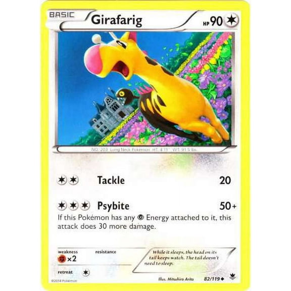 Pokemon Phantom Forces Uncommon Girafarig #82