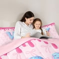 thumbnail image 5 of Feelyou Initial V Letter Twin Comforter Sets, Teen Kid Bow-tie Ribbon Bedding Set, 2pcs, 5 of 8