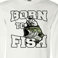 thumbnail image 4 of Inktastic Born to Fish Long Sleeve T-Shirt, 4 of 5