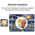 thumbnail image 6 of Square Leather Placemat Set One SizeX2 Heat-Resistant Washable Kitchen Table Decorations Whimsical Cartoon Bee, 6 of 8