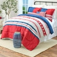 thumbnail image 7 of USA Stripe Comforter Set with 2 Shams King Queen, 7 of 7