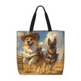 thumbnail image 1 of Fotbe Farm Corgi German Shepherd Bolsa Tote con Estampado para Mujer, Bolsos con Cremallera, Bolsa de Hombro Casual de Gran Capacidad con Bolsillos Internos, 1 of 7