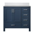 thumbnail image 3 of Jacques 36 in. W x 22 in. D Left Offset Navy Blue Bath Vanity and Cultured Marble Top, 3 of 8