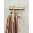 thumbnail image 4 of R K Antique Collection Engraved 1920 Dollond London Victorian Telescope Compass On Top Spyglass Handle Walking Stick Steampunk Walking Cane Gift, Brown, 4 of 4