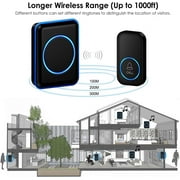 AISUO Wireless Caregiver Pager, Emergency Call Button for Elderly, 1000+ Feet Transmission Range, IP55 Waterproof Senior Alert Calling System for Patient and Disabled Home Care