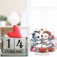 thumbnail image 4 of Flopesn Romantic Valentine's Day DIY Diamond Art Painting Decorative Ornament, Animal Creative Design Acrylic Home Decor Tabletop Ornament (Single-Sided Diamonds)-Pterosaur Couple-B, 4 of 7