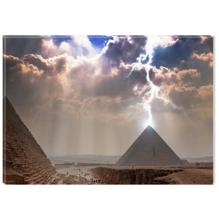 Startonight Canvas Wall Art Egypt Pyramid Lightning Usa Design For Startonight Canvas Wall Art Egypt Pyramid Lightning Usa Design For Home Decor Illuminated African Painting Modern Artwork Framed Ready To Hang Large