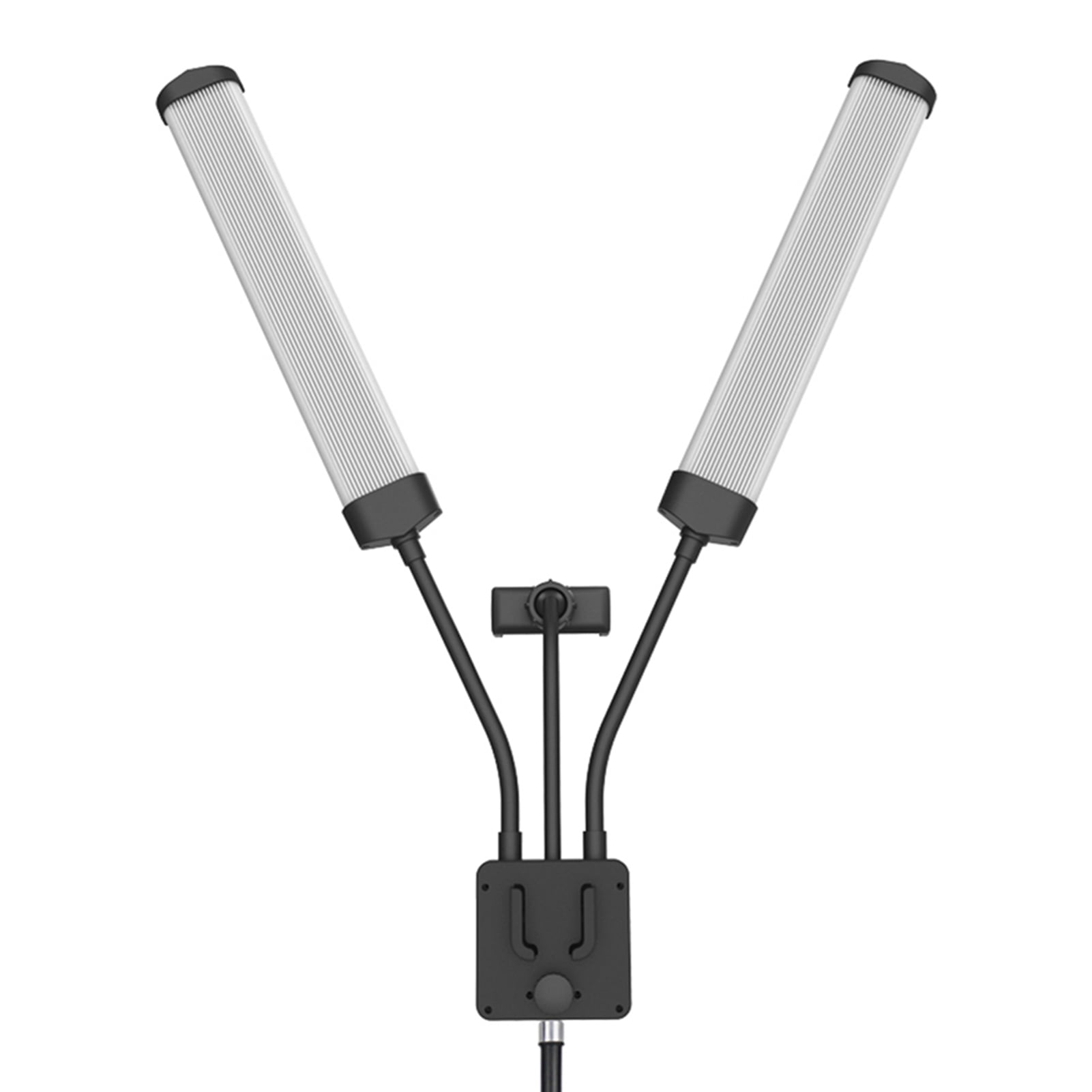 Light 40W Dual Arm Fill Light Multi Angle Rotatable Hose Tube Design 196pcs Beads 3200K To 5600K Color Temperature Stepless Adjustable Video Light With Phone Clip Tripod Stand