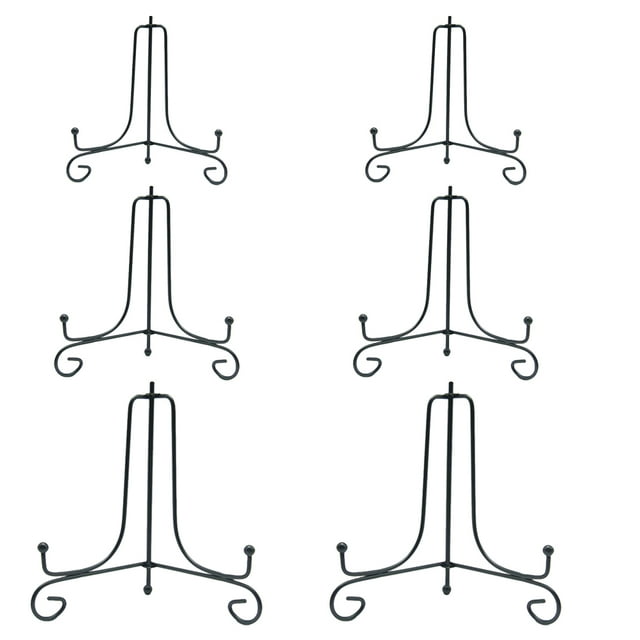 KAKOWELY Support d'Exposition pour Assiettes 6 Pcs Support d'Exposition pour Assiettes en Fer Support de Vaisselle de Bureau Présentoir d'Artisanat 7.87"X5.71"X5.71 Pouces
