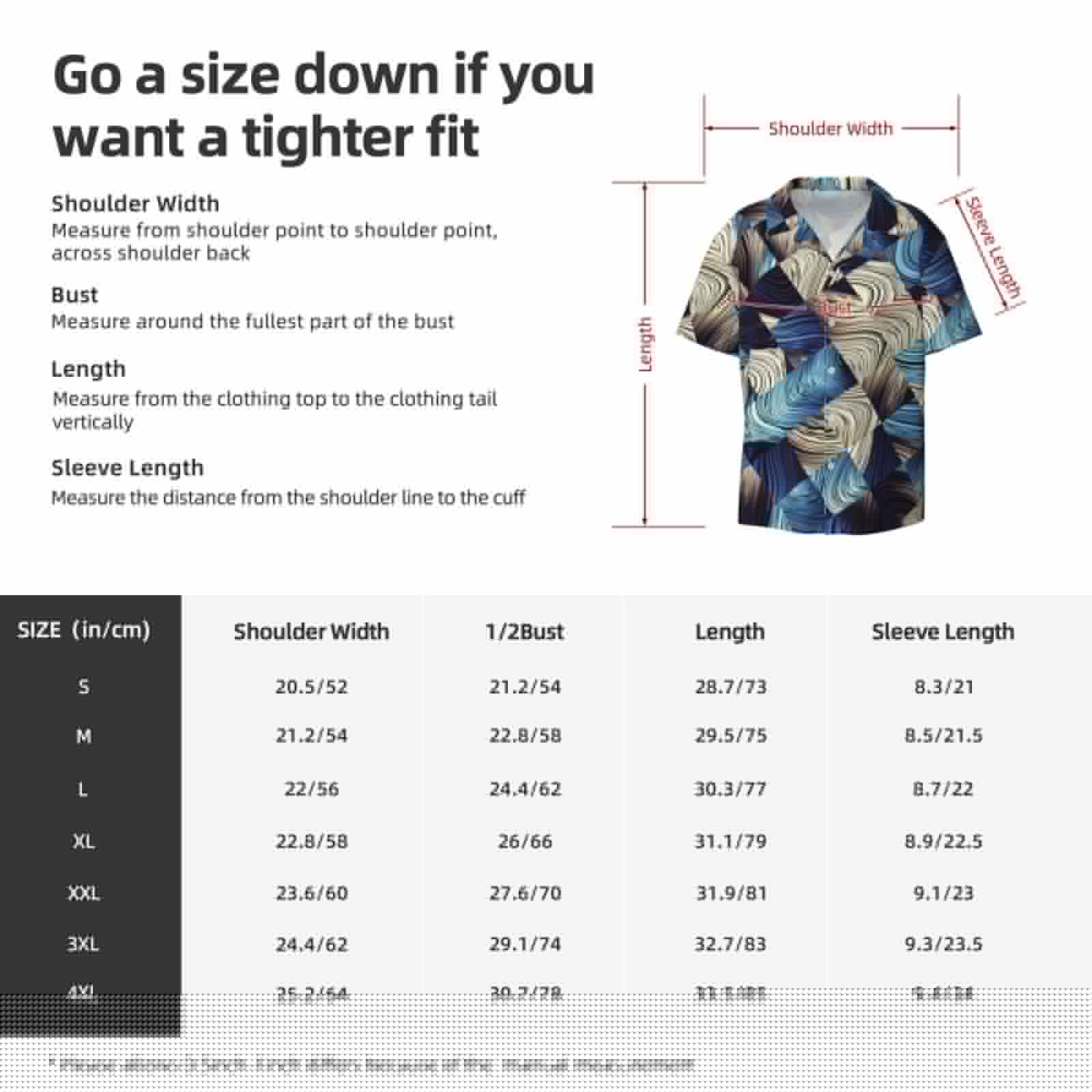 thumbnail image 7 of Sigee Abstract Blue Squares Print Men's Shirts Casual Button Down Short Sleeve Summer Beach Shirt Hawaiian Vacation Shirts Tee Shirt-Small, 7 of 7