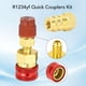 thumbnail image 4 of Kit de acopladores rápidos R1234yf, Latón a Prueba de temperatura alta Conveniente Uso R1234yf Adaptador de Acoplador Rápido para el Acondicionador de Automóvil Ca Carga, 4 of 7