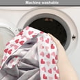 thumbnail image 6 of Hearts Dog Crate Cover, Rhythmic Sponge Print Look Cutsy Valentines Romance Love, Easy to Use Pet Kennel Cover for Medium Large Dogs, 35" x 23" x 27", Blush Pastel Pink, by Ambesonne, 6 of 6