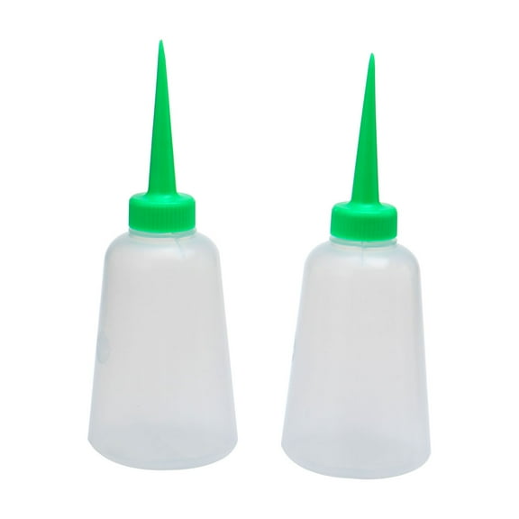 2pcs 250ml Green Pointy Tip Sewing Machine Lubricant Oil Bottle