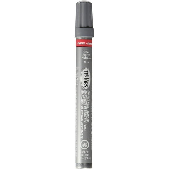 Testors 2546C 1/3 oz Silver Metallic Enamel Paint Pen Marker