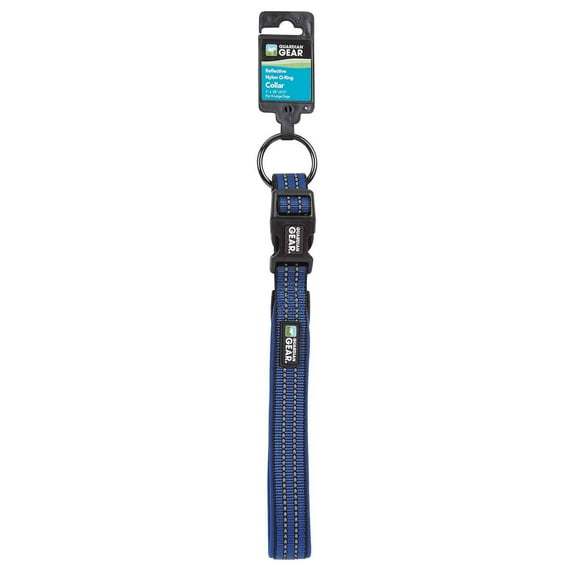 PetEdge ZA0006 24 19 Guardian Gear Reflect Nylon O-Ring Pet Collars, Blue - Extra Large