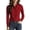 Wine, variant on Noric Women's Long Sleeve Button Down Shirt Classic Lapel Collar Solid Color Tops Business Office Workwear