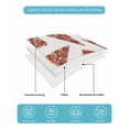 thumbnail image 5 of Quilts Twin Size Bedding Set, Pizza Modern Art Lightweight Quilted Comforter, Farmhouse Art Red Soft Reversible Bedspread Coverlet with Pillow Covers for All Season, 68" x 86", 5 of 7