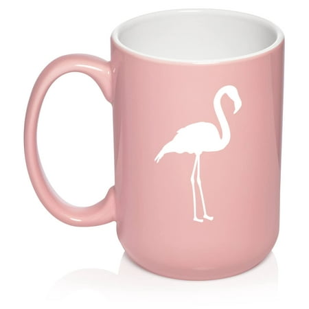 

Flamingo Ceramic Coffee Mug Tea Cup Gift for Her Women Daughter Mom Wife Girlfriend Family Coworker Sister Grandma Friend Housewarming Birthday Cute Flamingo Lover (15oz Light Pink)
