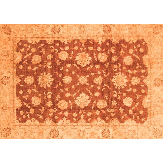 Ahgly Company Indoor Rectangle Oriental Orange Traditional Area Rugs, 2' x 3'