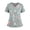 Light Blue(Floral Print), variant on Women's Scrubs Plus Size Wrinkle-Resist Nurse Working Uniforms Trendy V Neck Floral Print Side Slits Scrub Tops Ultra Soft Short Sleeve Tees Blouse with Pockets Yellow S