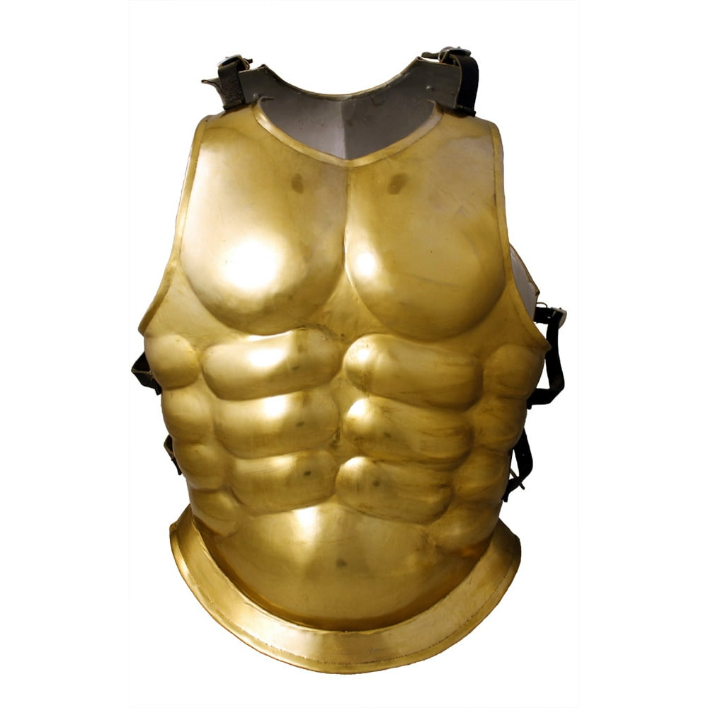 MEDIEVAL STEEL GREEK BREASTPLATE Gold Finish ARMOR