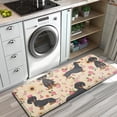 thumbnail image 3 of Dachshund and Flower Kitchen Rug Mat,Kitchen Runner Rugs Non Skid Washable,Decorative Kitchen Floor Mats for Kitchen,Sink,Laundry,17"x47.2", 3 of 7
