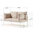 thumbnail image 3 of Zinus Ellen Modern Metal Indoor Loveseat, 2-Seater, White, 3 of 14