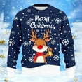 thumbnail image 2 of Men's Christmas Sweaters - Funny Christmas Sweaters for Men - Fun Holiday Pullovers,Blue,2XL, 2 of 7