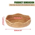 thumbnail image 3 of Bandeja de mimbre de ratán natural Basket Hipiwe, 25 cm, 3 of 9