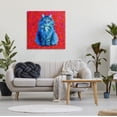 thumbnail image 2 of Stupell Industries Modern Pop Design Bold Red Blue Longhair Cat, 30 x 30, Design by Lynnda Rakos, 2 of 6