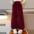 thumbnail image 2 of Kogui Girls Wide Legged Sweatpants Girls Sweatpants - Soft Joggers - Casual Athletic Sweatpants for Girls Size 10-12 (Wine,10-12 Years), 2 of 9