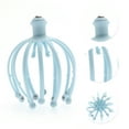 thumbnail image 3 of Unique Bargains 1 Pc Women Durable Eighteen Claw Ball Bearing Style Head Massager for Home for Office Plastic Steel Ball Blue, 3 of 4