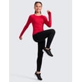 thumbnail image 3 of CRZ YOGA Girls Seamless Long Sleeve Athletic Shirts Active Sports Casual Tees Crew Neck Kids Teen, 3 of 5