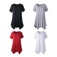 thumbnail image 3 of Coofit Tunique Chemise Manches Courtes Col Rond T-shirt Décontracté Blouse Ample pour Femmes, 3 of 4