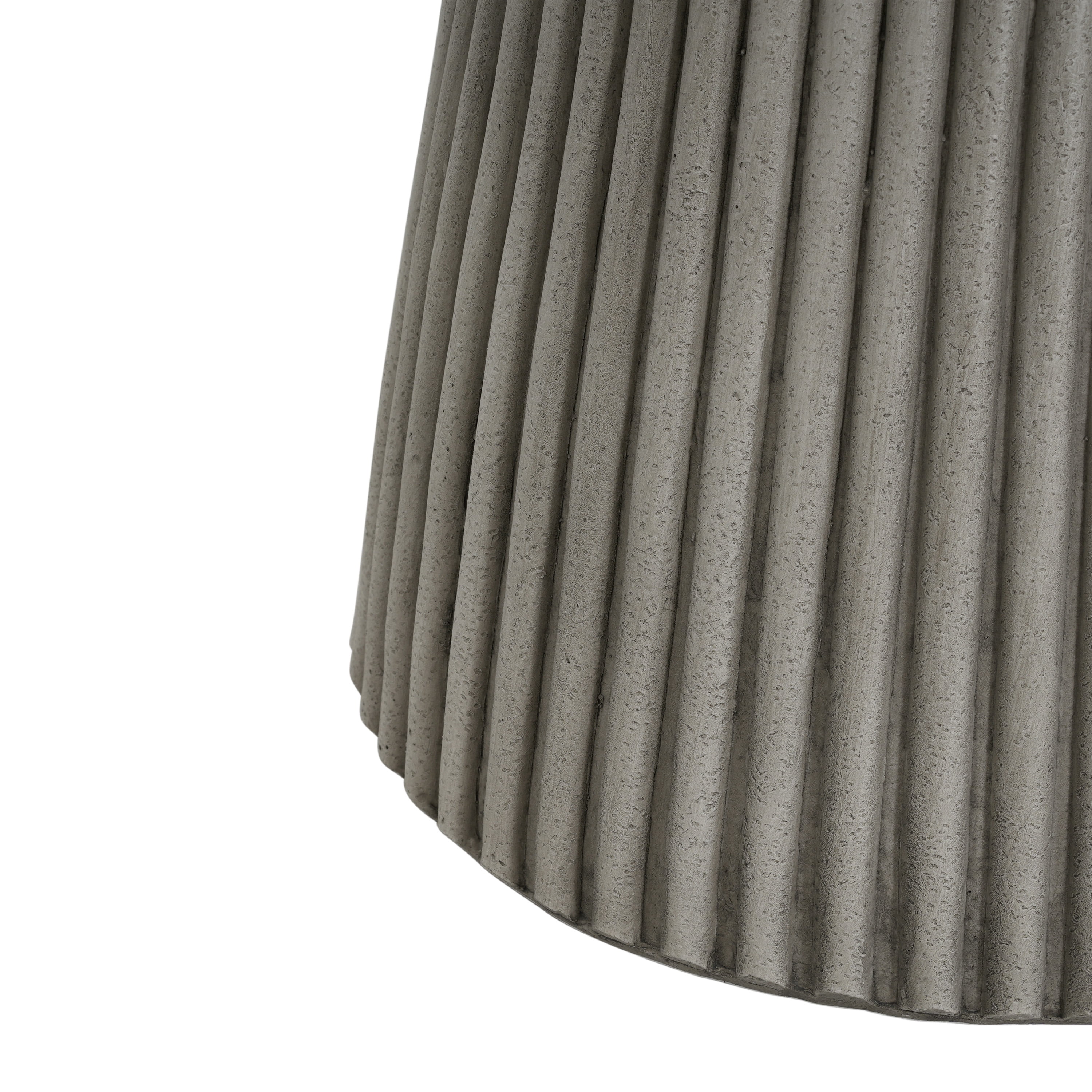 Side Table, Outdoor Lightweight Concrete Table for Patio Balcony Garden, Concrete Finish
