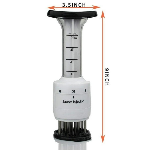 Sauce Injector Meat Marinade Injector with 27 Stainless Steel Needle 3 Oz Marinade Flavor Syringe