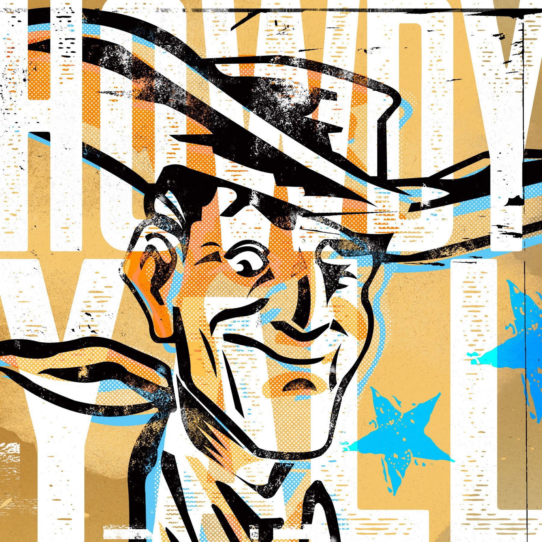 "Howdy Yall Vic" Painting Print on Wrapped Canvas