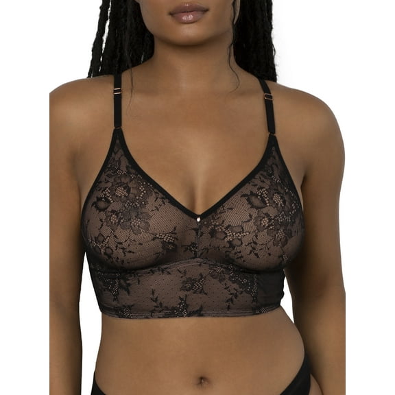 Smart & Sexy Women's Smooth Lace Longline Bralette Style-SA1451
