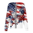 thumbnail image 4 of 4th Of July Trendy Jackets for Women 250th Anniverasry Funny Floral Flag Printed Scrub Jacket Nursing Uniform Shirts with Pockets, 4 of 5