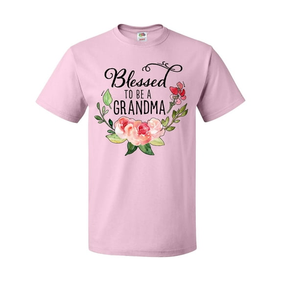 Inktastic Blessed to Be a Grandma with Flowers T-Shirt