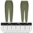 thumbnail image 2 of Pantalones recortados de moda para mujer Pantalones de pierna ancha con bolsillos cómodos (Verde L) FLhrweasw Para estrenar, 2 of 8