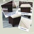 thumbnail image 4 of Poufs para Patio Exterior Outsunny en Ratán Beige Resistente a Todo Clima, 4 of 9